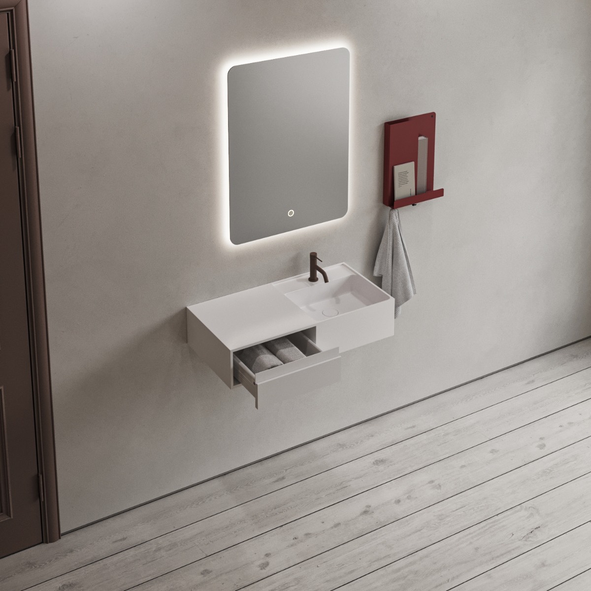 Modul CA 80 right basin with drawer