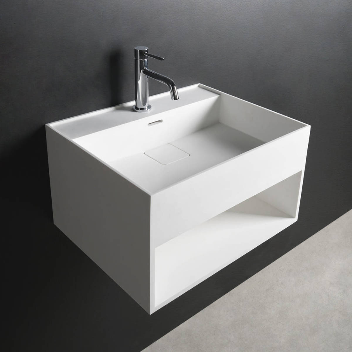 Oslo 50 basin with shelves