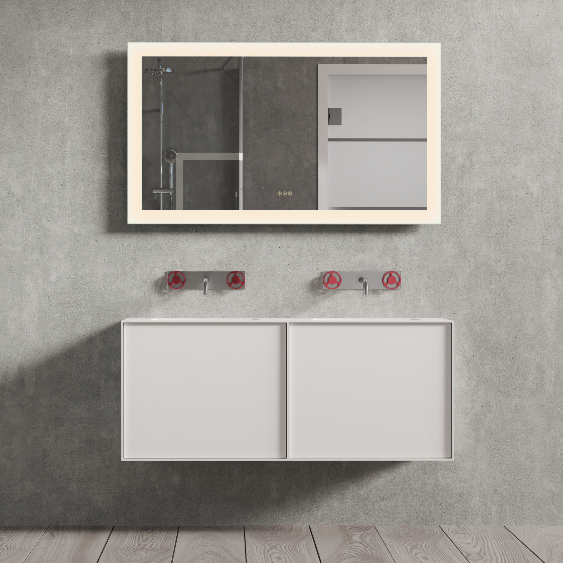 Nexø 120 cabinet with double basin