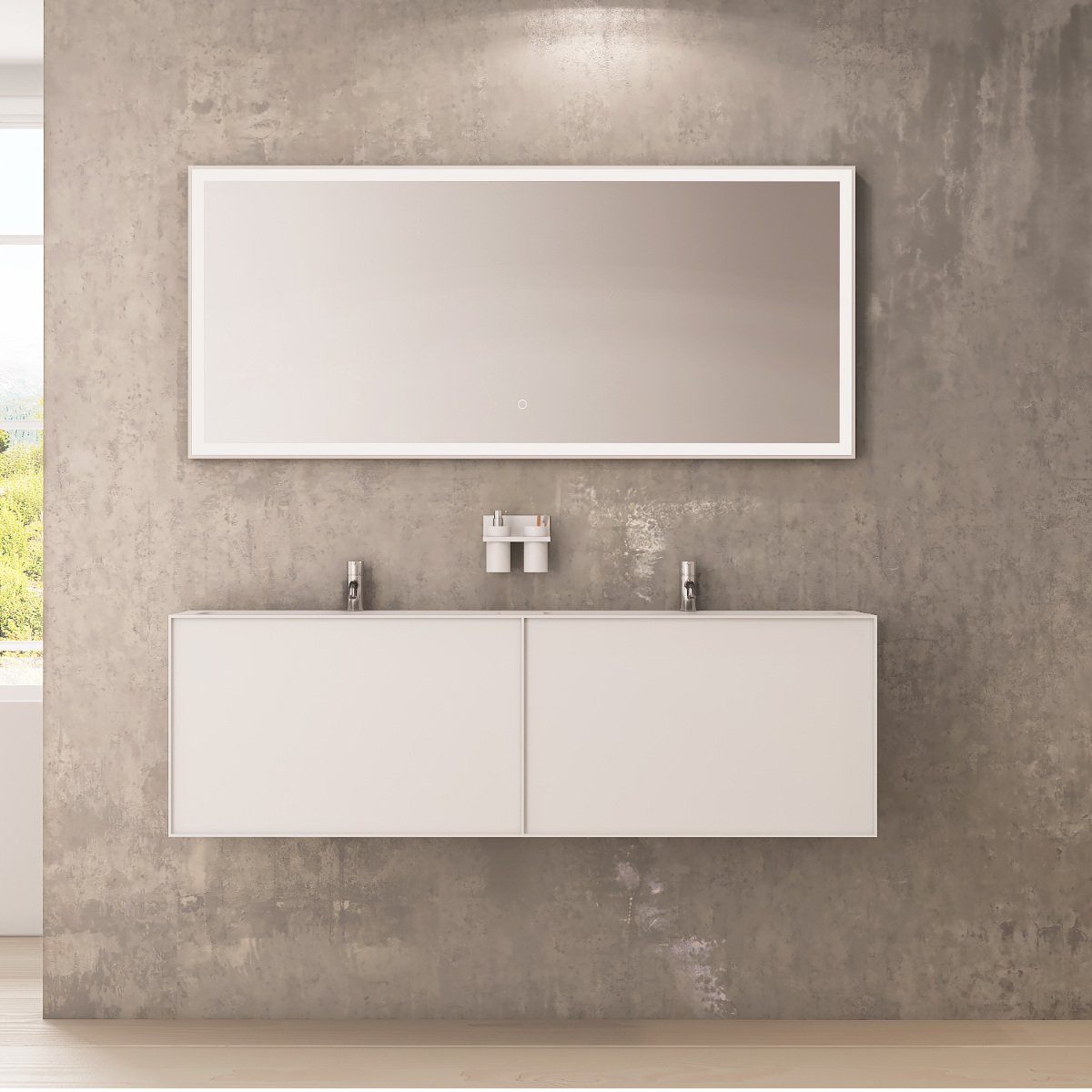 Nexø 160 cabinet with double basin