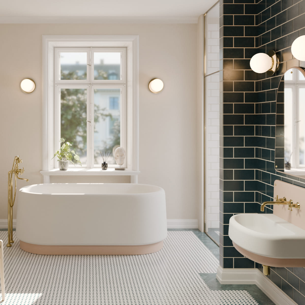 Heritage Greige bathtub