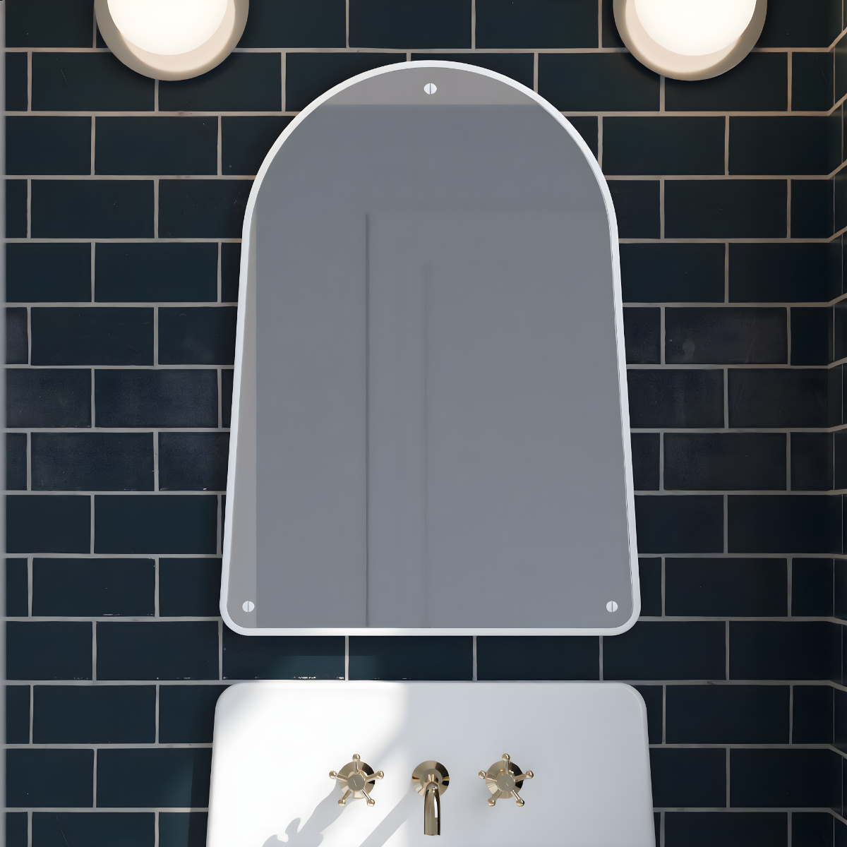 Heritage mirror white
