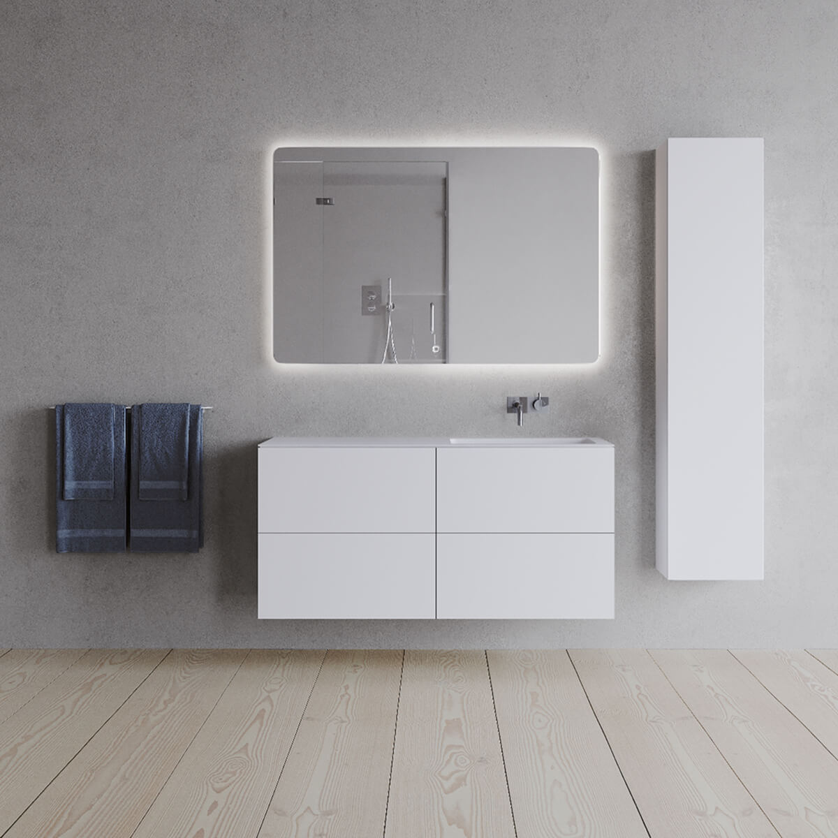 Meuble vasque SQ2 120 double à droite