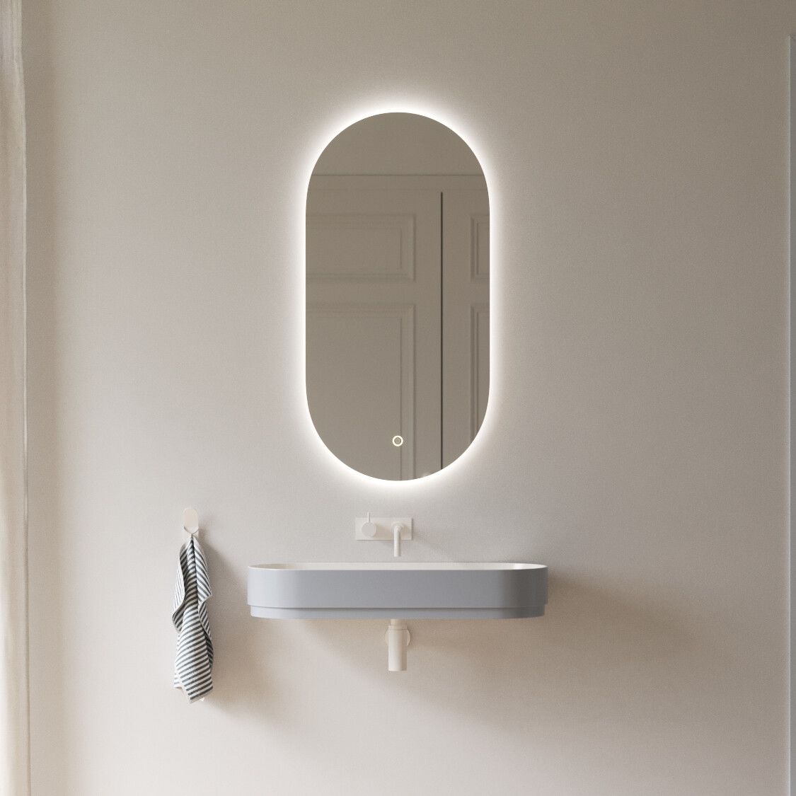 Miroir Orø ovale 50