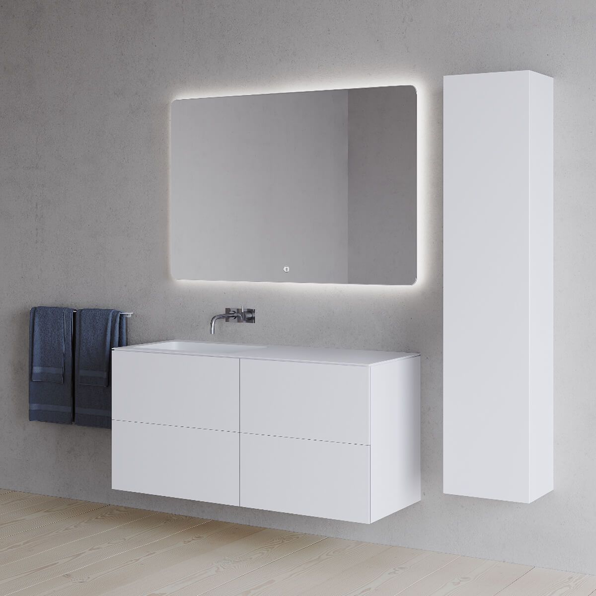 Meuble vasque SQ2 120 double à gauche