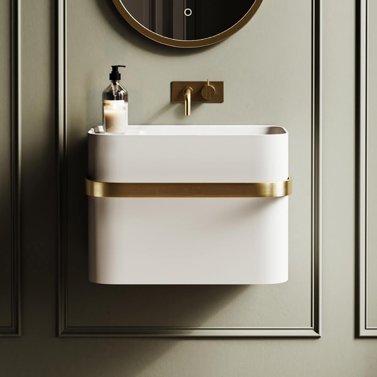 Yuno Rail 41 Waschtisch Gold